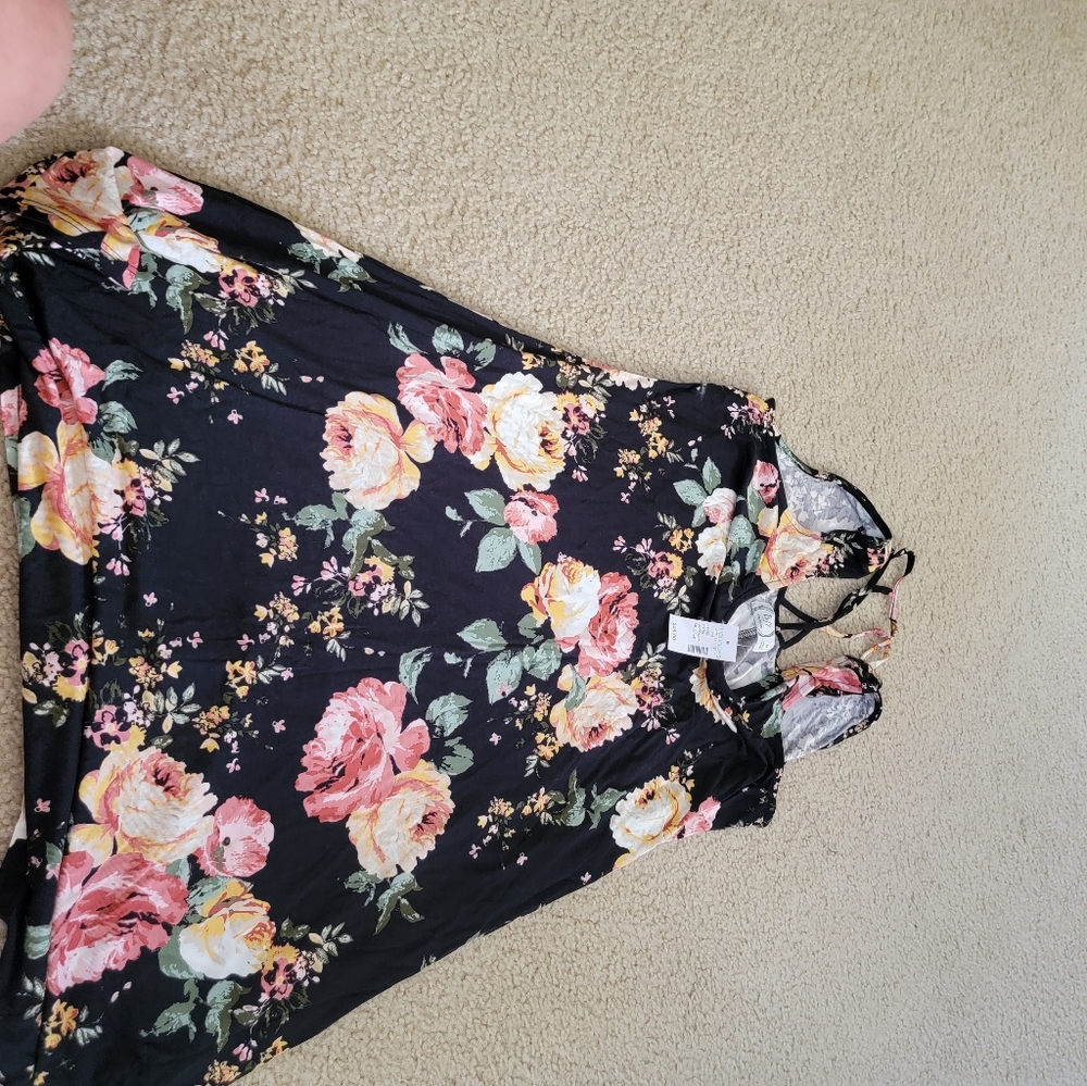 24 7 strappy tee midi dress